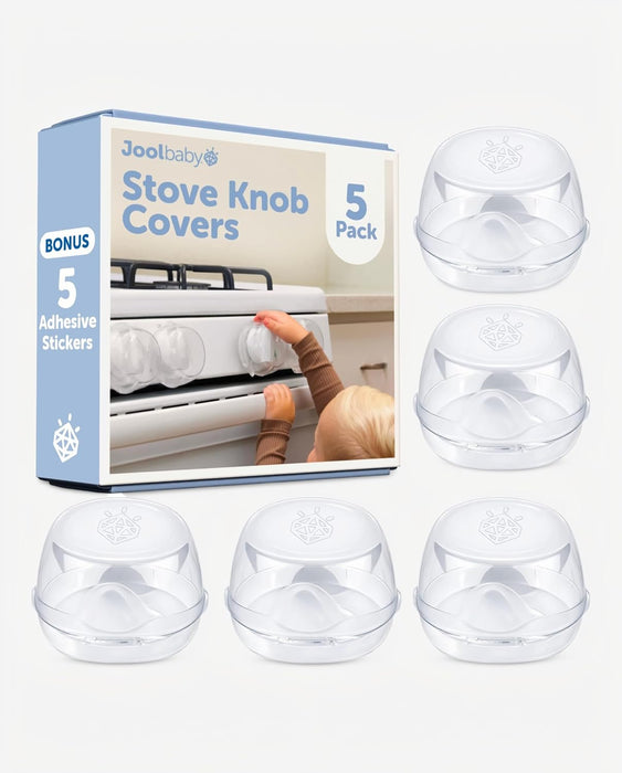 JOOL BABY CLEAR STOVE KNOB COVERS 5PK