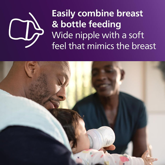 PHILIPS AVENT NATURAL BABY BOTTLES WITH NATURAL RESPONSE NIPPLES (MEDIUM FLOW, FLOW 3), 9OZ, 2-PACK BABY BOTTLE AVENT