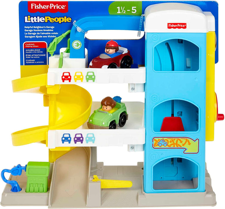 Fisher-Price Little People Mini Garage - Car Wash Ramp Toy For Toddlers
