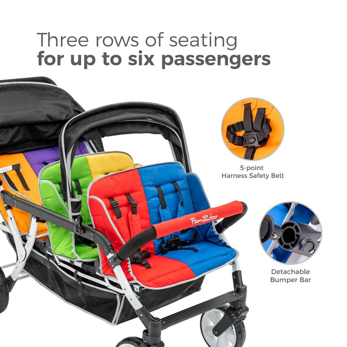 FAMILIDOO H6E SEAT BABY STROLLER- DOUBLE CANOPY DAYCARE