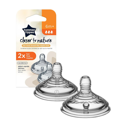 TOMMEE TIPPEE CLOSER TO NATURE NIPPLES - FAST FLOW - 2 PK