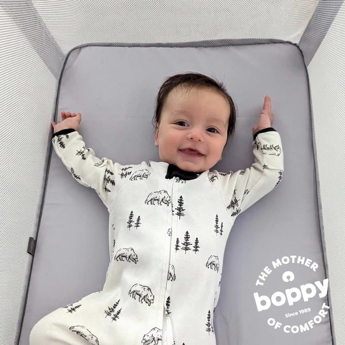 BOPPY PORTABLE BABY BASSINET - LIGHTWEIGHT, LOW, FOLD-FLAT TRAVEL BASSINET WITH MESH SIDES BASSINET BOPPY