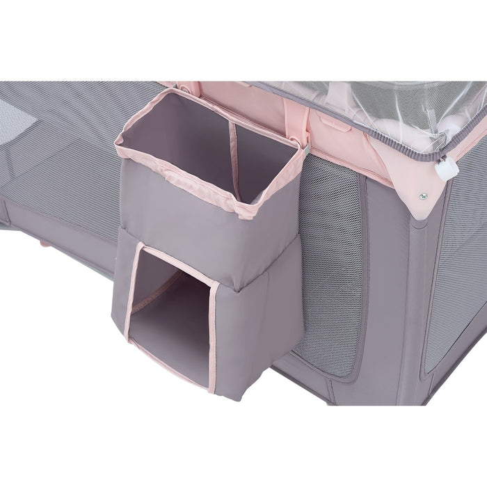 PAMO BABE BABY PLAYARD FOLDABLE CHANGING TABLE CANOPY FOR NEWBORN - PINK PLAYPEN PAMO BABE