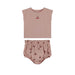 Cherry/ Boat short 2 piece set Pink Cherry Tricot Bebe