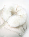 7AM ENFANT TUNDRA CAR SEAT COCOON TUNDRA IN WHITE FUR & BEIGE HEATHER BUNTING 7 A.M.
