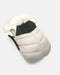 7AM ENFANT TUNDRA CAR SEAT COCOON TUNDRA IN WHITE FUR & BEIGE HEATHER BUNTING 7 A.M.