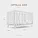 Baby Crib for 0 to 3 Years - All White Cribs Comfy Cubs