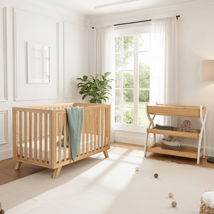 Baby Crib for 0 to 3 Years - Natural Wood Cribs Comfy Cubs
