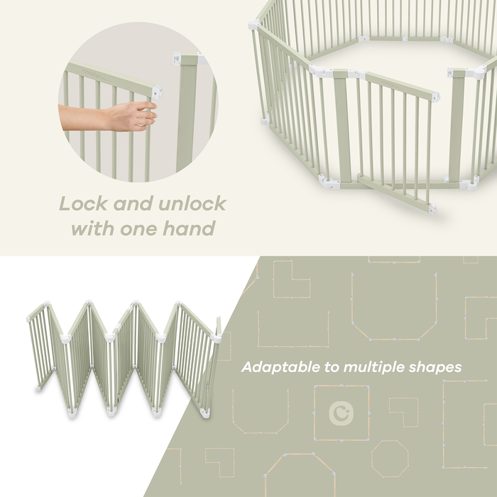 Playpen for Toddler and Babies by Comfy Cubs in Sage Playpen Comfy Cubs