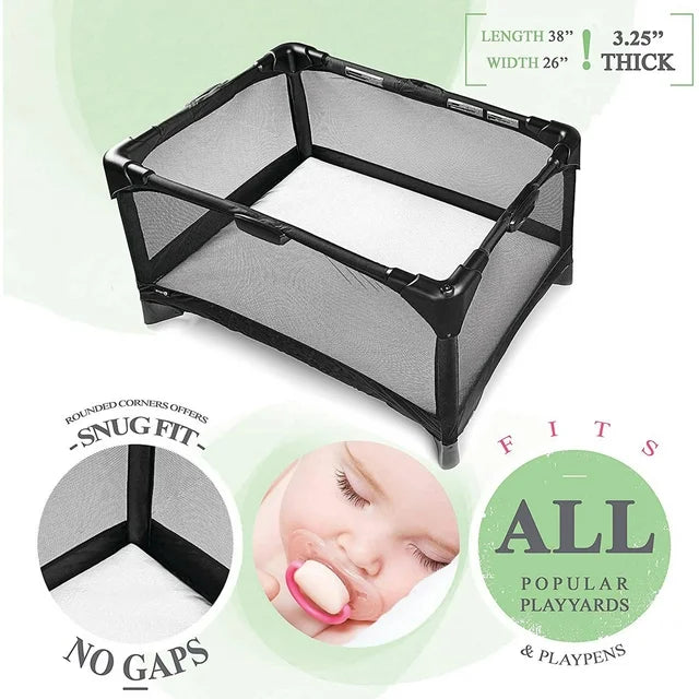 MODERA BABY ORGANIC COTTON PACK N PLAY MATTRESS - 26"-38" MATTRESS MOD BABY