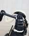 7AM ENFANT WARMMUFFS BLACK LIQUID SHINE ARCTIC WHITE FAUX FUR WARMUFFS 7 A.M.