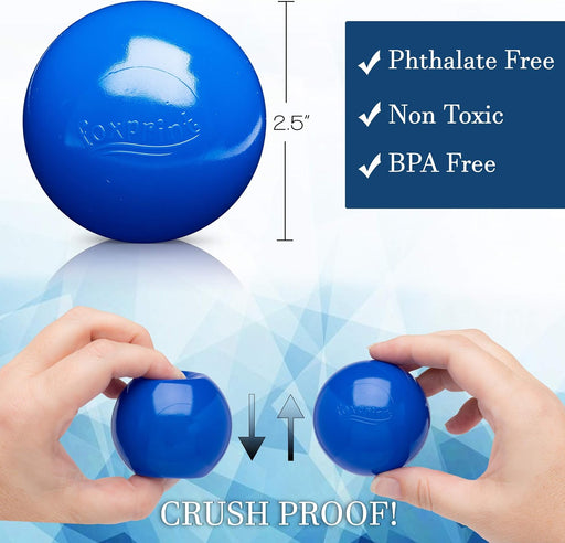 FOXPRINT SOFT PLASTIC KIDS PLAY BALLS – NON TOXIC, 50 PHTHALATE & BPA FREE TOY FOX PRINT