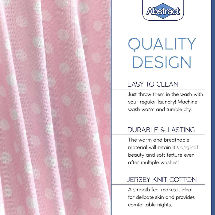 ABSTRACT FITTED SHEET POLKA DOT PINK FOR PORTABLE CRIB - 24" X 38`