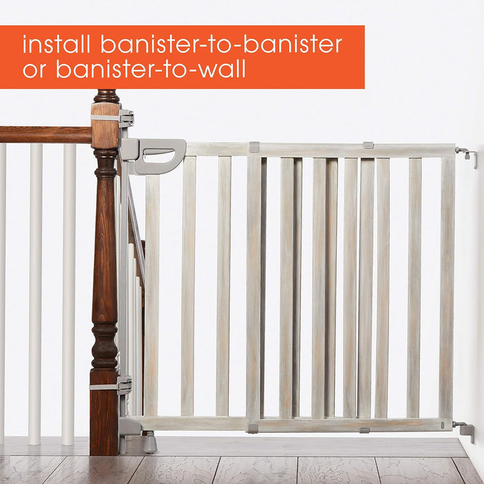 summer infant bannister and stair gate SUMMER INFANT BANISTER & STAIR SAFETY GATE WITH EXTRA WIDE DOOR, WOOD — Little Luxury