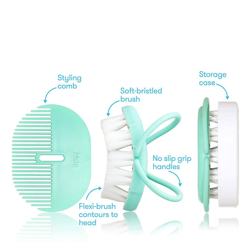 HEAD-HUGGING HAIR BRUSH+COMB