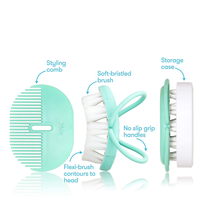 HEAD-HUGGING HAIR BRUSH+COMB