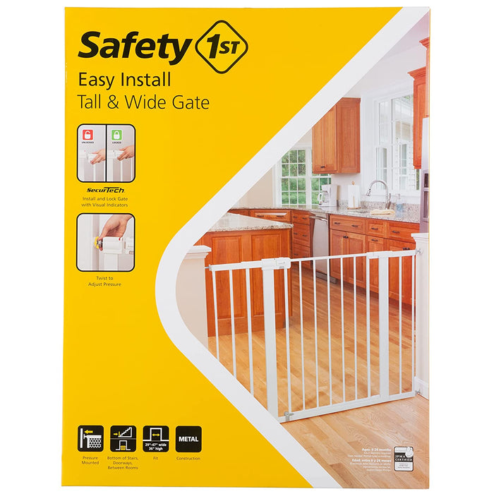 SAFETY 1ST EASY INSTALL EXTRA TALL & WIDE WALK THROUGH GATE, FITS BETWEEN 29" AND 47" ACCESORIE SAFETY 1ST