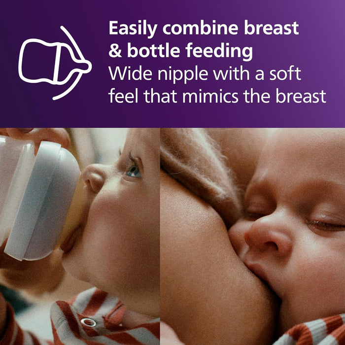 PHILIPS AVENT NATURAL BABY BOTTLE WITH NATURAL RESPONSE NIPPLE (SLOW FLOW, FLOW 2) FEEDING AVENT
