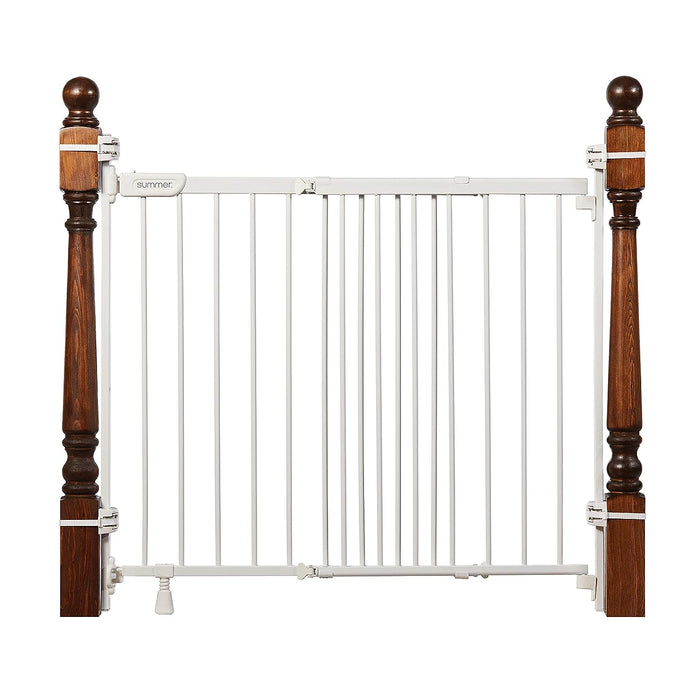 summer infant top of stairs simple to secure metal gate SUMMER INFANT METAL BANNISTER SAFETY STAIR BABY GATE — Little Luxury