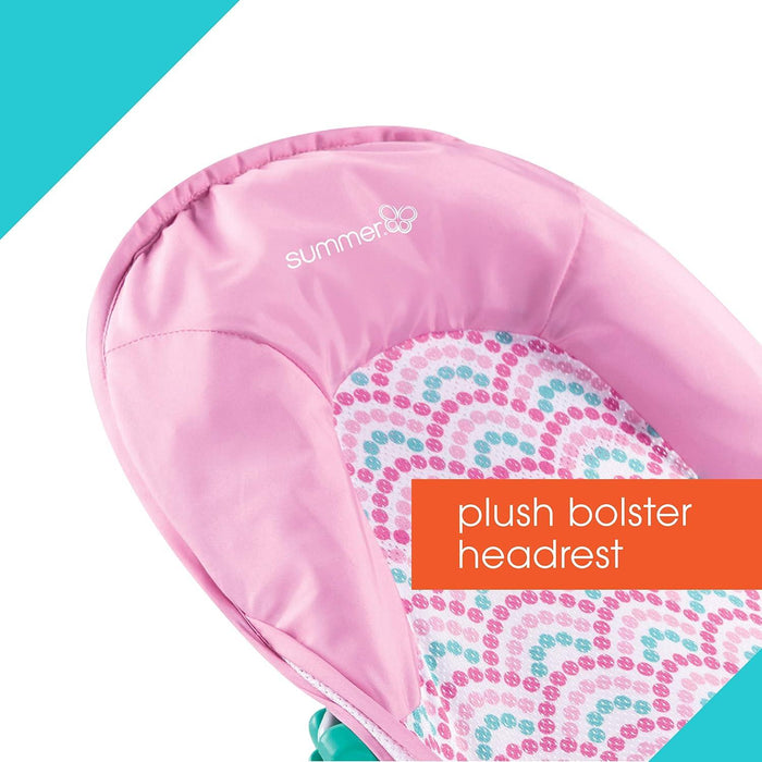 summer infant massage set SUMMER INFANT DELUXE BABY BATHER, PINK BUBBLE WAVE — Little Luxury