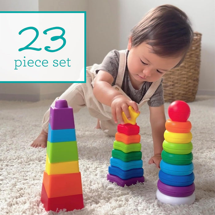 PLAYKIDIZ RAINBOW STACKERS TRIO SET - 23 PCS