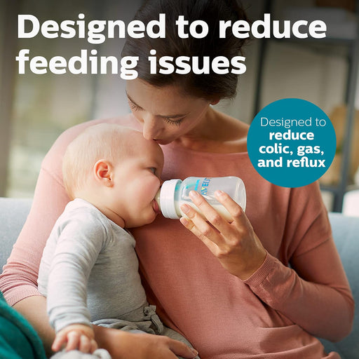 PHILIPS AVENT ANTI-COLIC BABY BOTTLES, 9OZ, WITH FLOW 2 NIPPLES, 1M+, 2PK BABY BOTTLE AVENT