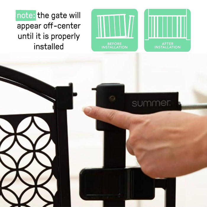 SUMMER INFANT MODERN HOME WALK-THRU SAFETY BABY GATE, ESPRESSO