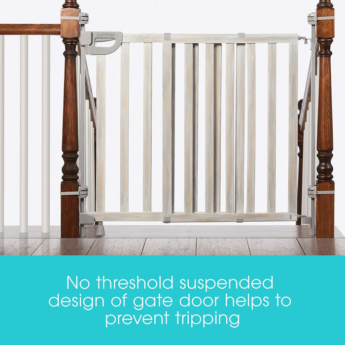 summer infant wood banister and stair safety gate SUMMER INFANT BANISTER & STAIR SAFETY GATE WITH EXTRA WIDE DOOR, WOOD — Little Luxury