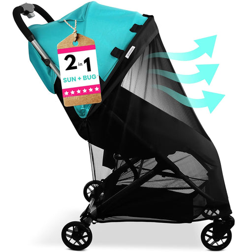sun shade for chicco stroller SWANOO STROLLER Sun SHADE COVER, MOSQUITO Net FOR STROLLER SHADE EXTENDER WITH MAGNETIC TABS BLOCK 70% OF UV RAYS