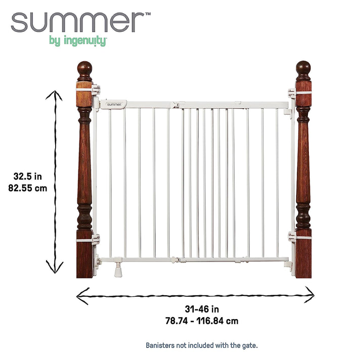 gate summer infant SUMMER INFANT METAL BANNISTER SAFETY STAIR BABY GATE — Little Luxury