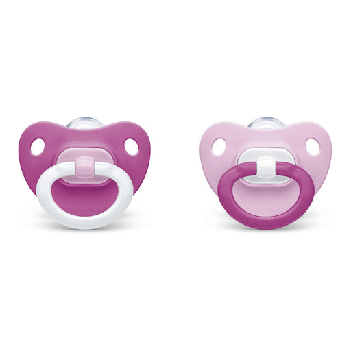 NUK ORTHODONTIC PACIFIERS, 0-6 MONTHS, 2 PACK, ASSORTED COLORS