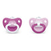 NUK ORTHODONTIC PACIFIERS, 0-6 MONTHS, 2 PACK, ASSORTED COLORS