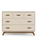 DADADA SOHO 5-DRAWER NURSERY DRESSER . ALMOND MILK WALNUT DRESSER DADADA