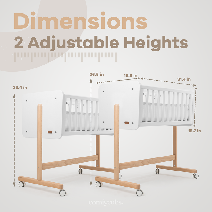 Wooden Bedside Bassinet Sleeper by Comfy Cubs Bassinet Comfy Cubs