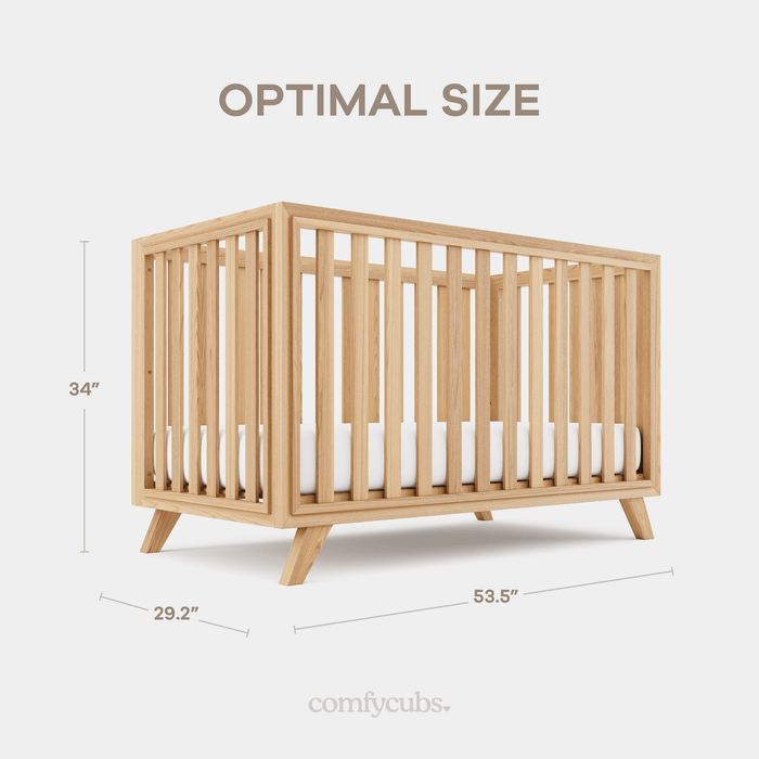 Baby Crib for 0 to 3 Years - Natural Wood Cribs Comfy Cubs