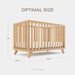 Baby Crib for 0 to 3 Years - Natural Wood Cribs Comfy Cubs