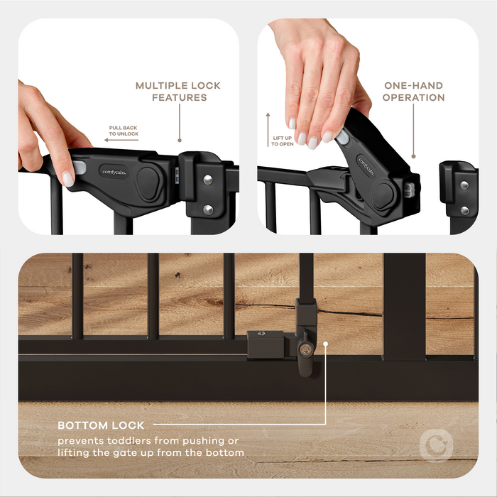 COMFY CUBS BABY SAFETY GATE WITH 3 EXTENSIONS GATE COMFY CUBS