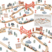 100-Piece Wooden Train Set for Toddlers Ages 1+ Train Set Comfy Cubs