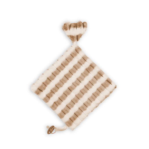 RITZ BABY FUZZY BLANKET HORIZONTAL STRIPY LOVEY . BEIGE BLANKETS RITZ