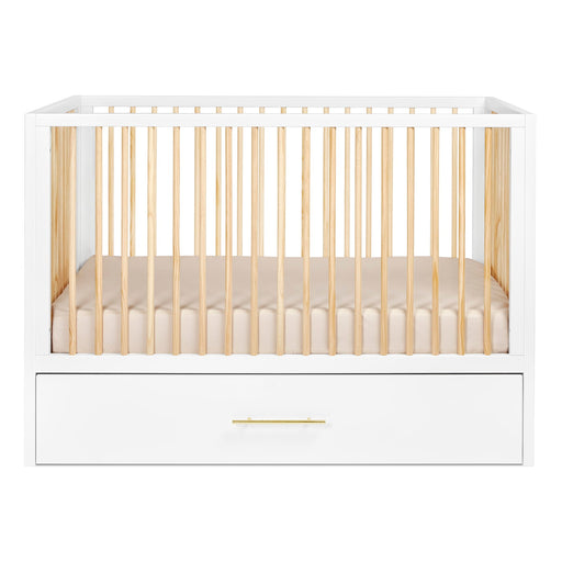 HUSHCRIB 4-IN1 CONVERTIBLE CRIB WITH TRUNDLE BED, NATURAL WOOD