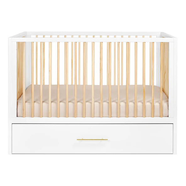 HUSHCRIB CLASSIC 4-IN1 CONVERTIBLE CRIB WITH TRUNDLE BED, NATURAL WOOD NURSERY HUSHCRIB