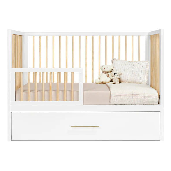 HUSHCRIB CLASSIC 4-IN1 CONVERTIBLE CRIB WITH TRUNDLE BED, NATURAL WOOD NURSERY HUSHCRIB