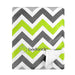 CHEVRON GREEN/GREY BLANKET