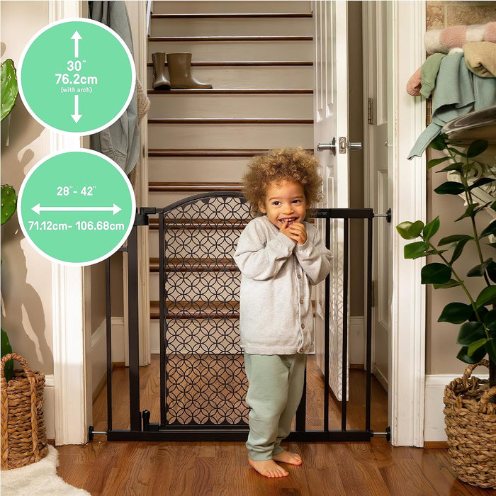 SUMMER INFANT MODERN HOME WALK-THRU SAFETY BABY GATE, ESPRESSO