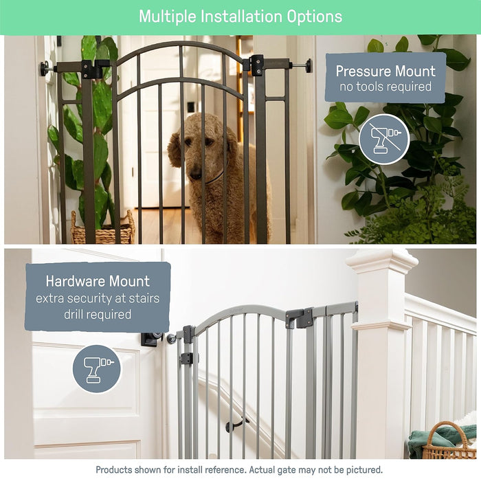 summer infant sure & secure super wide custom fit gate SUMMER INFANT EXTRA TALL & WIDE SAFET BABY GATE, GRAY — Little Luxury