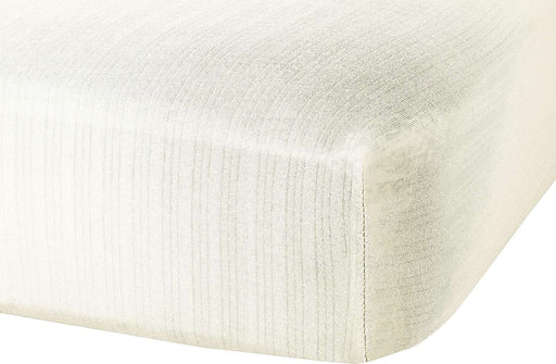 ABSTRACT FITTED SHEET IVORY RIBBED FOR REGULAR CRIB - 28"X52"