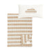 RITZ BABY FUZZY BLANKET HORIZONTAL STRIPY . BEIGE BLANKETS RITZ