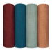 Muslin Swaddle Blankets, 4 Pack by Comfy Cubs - Wine, Neptune, Fern, Caramel Swaddles Comfy Cubs
