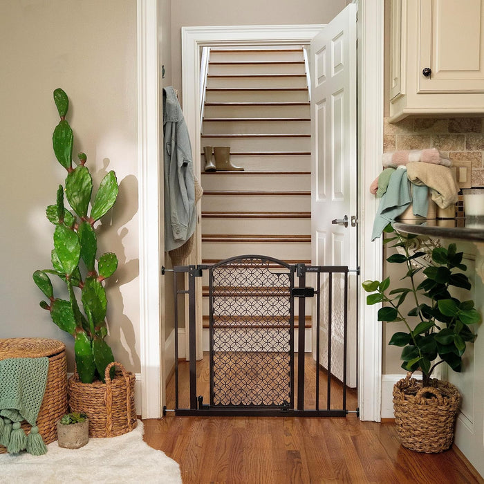 summer infant home decor safety gate SUMMER INFANT MODERN HOME WALK-THRU SAFETY BABY GATE, ESPRESSO — Little Luxury