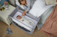 Shnuggle Air Lite Bedside Bassinet | Infant Crib | Height Adjustable Baby Bed with Mattress + 1 Waterproof + 2 White Sheets Cribs M4A